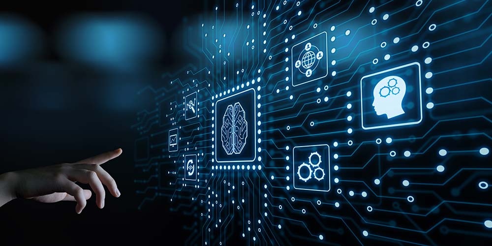 An abstract image of network circuitry.